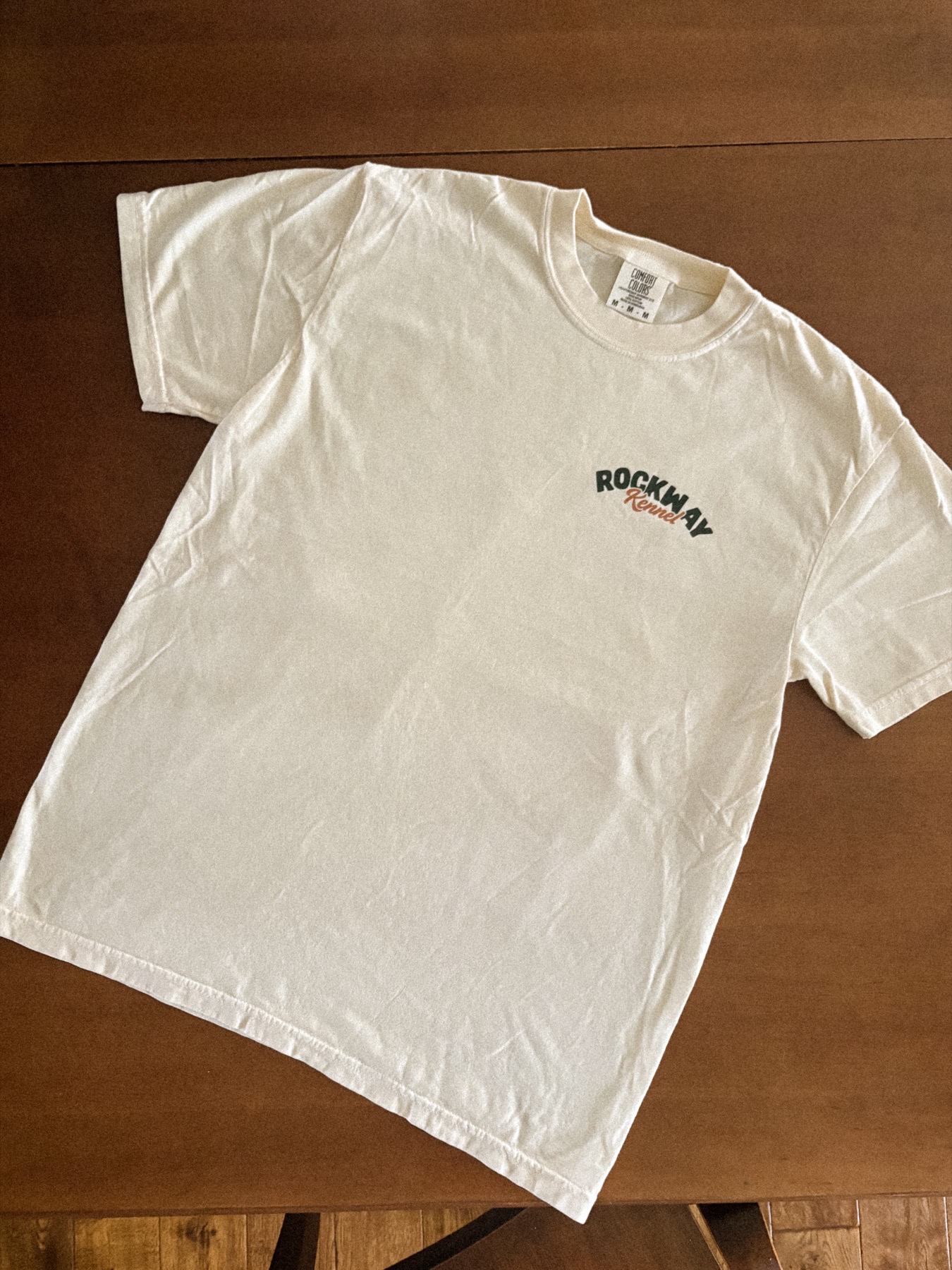 Front of the Rockway pups-in-truck tee